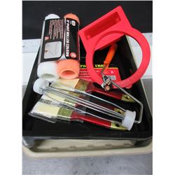 New Painting Bundle / 2 rollers & handle / 3 brushes / 2 trays / paint brush holder