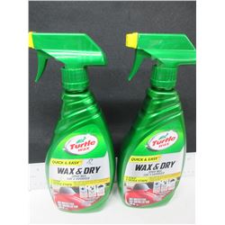 2 New Turtle Wax quick and easy Wax & Dry 769ml spray