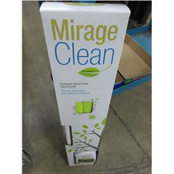 New complete Wood Floor Cleaning Kit / telescopic handle / pad and 1 liter cleaner