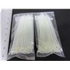 Image 1 : 2 New packs of 100 Cable/Zipties 6" White