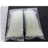 Image 1 : 2 New packs of 100 Cable/Zipties 6" White