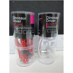 2 sets of Dinosaur Driver Zipper Headphones