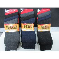 9 New Pairs of Winter Thermal Socks / size USA 10 - 13