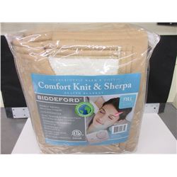 New Full Heated Blanket comfort knit & Sherpa / ten heat settings machine wash