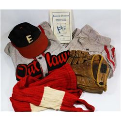 1946 EDMONTON OUTLAWS AWAY JERSEY COMPLETE WITH