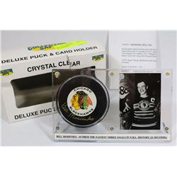 BILL MOSIENKO AUTOGRAPHED PUCK FRAMED.