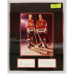 STAN MAKITA AND BOBBY HULL AUTOGRAPHS FRAMED.
