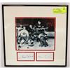 Image 1 : GORDIE HOWE AND TED LINDSAY AUTOGRAPHS FRAMED.