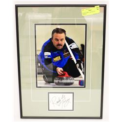 RANDY FERBY CURLER AUTOGRAPH FRAMED.