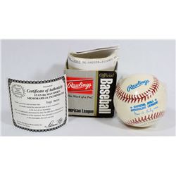 YOGI BERA SIGNED BASEBALL.