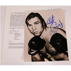 GEORGE CHUVALO BOXER AUTOGRAPH 8X10 PICTURE.