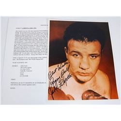 "RAGING BULL" JAKE LAMOTA AUTOGRAPH 8X10 PICTURE.