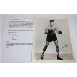 WILLIE PEP CHAMPION BOXER AUTOGRAPH 8X10 PICTURE.