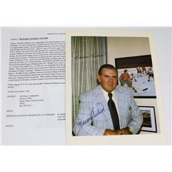 MAURICE RICHARD AUTOGRAPHED 8X10 PICTURE.