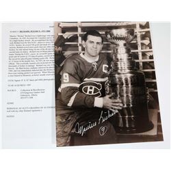 MAURICE RICHARD AUTOGRAPHED 8X10 PICTURE.