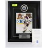 Image 1 : WAYNE GRETZKY SIGNED HOCKEY PUCK WITH 8X10 FRAMED.