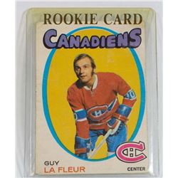 1971 GUY LAFLEUR ROOKIE CARD.