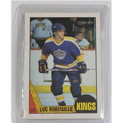 1987 LUC ROBITAILLE ROOKIE CARD.