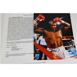 GEORGE FOREMAN AUTOGRAPHED 8X10 PICTURE.