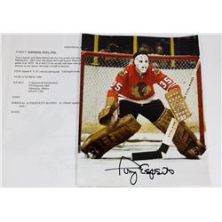 TONY ESPOSITO AUTOGRAPHED 8X10 PICTURE.