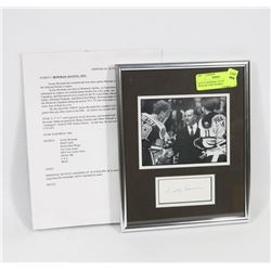 SCOTTY BOWMAN AUTOGRAPH WITH PICTURE FRAMED.