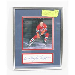 BERNIE 'BOOM BOOM' GEOFFRION AUTOGRAPH WITH