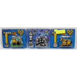 BUNDLE OF THREE KIDS WATCH AND WALLETS SETS