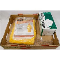 FLAT OF NEW FIRE RESISTANT LONG RAIN COAT,