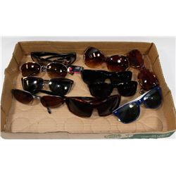 FLAT OF DESIGNER REPLICA NEW AND USED SUNGLASSES