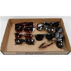 FLAT OF DESIGNER REPLICA NEW AND USED SUNGLASSES