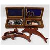 Image 1 : LOT OF 3 UNIQUE WOOD JEWELRY BOXES WITH