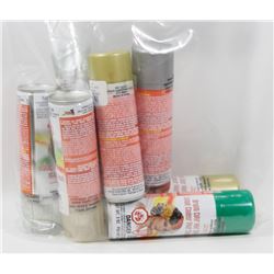 BAG OF ASSORTED COLORED HAIR SPRAY