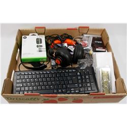 LARGE FLAT WITH  GAMING HEADPHONES, BUDWEISER