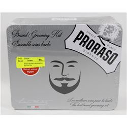 NEW PRORASO BEARD GROOMING KIT GIFT SET IN TIN
