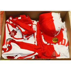 BOX OF CANADA CLOTHES INCLUDING  TANK TOPS,