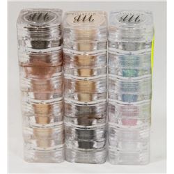 3 ASSORTED STACKS OF 5 MICABELLA NATURAL MINERAL