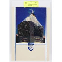 1932 MENU FROM THE CANADIAN PACIFIC ROYAL YORK