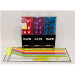 NEW SET OF 6 SILICONE STRAWS SOLD WITH 3 NEW