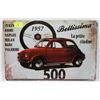 Image 1 : NEW 12" X 8" 1957 FIAT 500 METAL SIGN