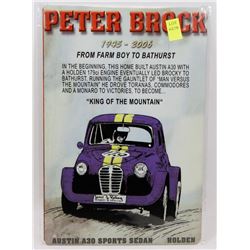 NEW 12" X 8" PETER BROCK RACING METAL SIGN
