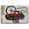 Image 1 : NEW! 12" X 8" FIAT 500 METAL SIGN