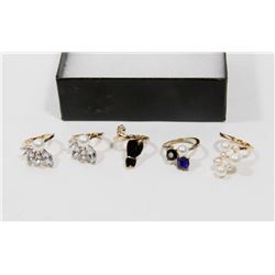 NEW! LOT OF 5 FASHION NAIL RINGS