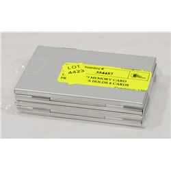 LOT OF 2 SD MEMORY CARD PROTECTORS HOLDS 6 CARDS