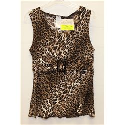 NEW ARIANNE MICROFIBER LEOPARD DESIGNER TOP SMALL