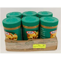 6 JARS OF KRAFT SMOOTH PEANUT BUTTER.