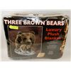 Image 1 : THREE BROWN BEARS LUXURY PLUSH BLANKET
