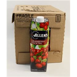 CASE OF ALLEN CRANBERRY COCKTAIL JUICE