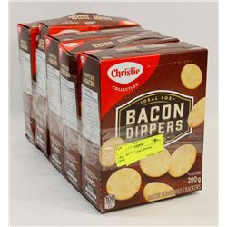 5 BOXES OF BACON DIPPERS CRACKERS.