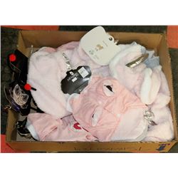 BOX OF ASSORTED DOG COSTUMES, VARIOUS SIZES