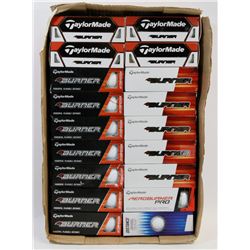 FLAT OF TAYLORMADE BURNER RECLAIMED GOLF BALLS.